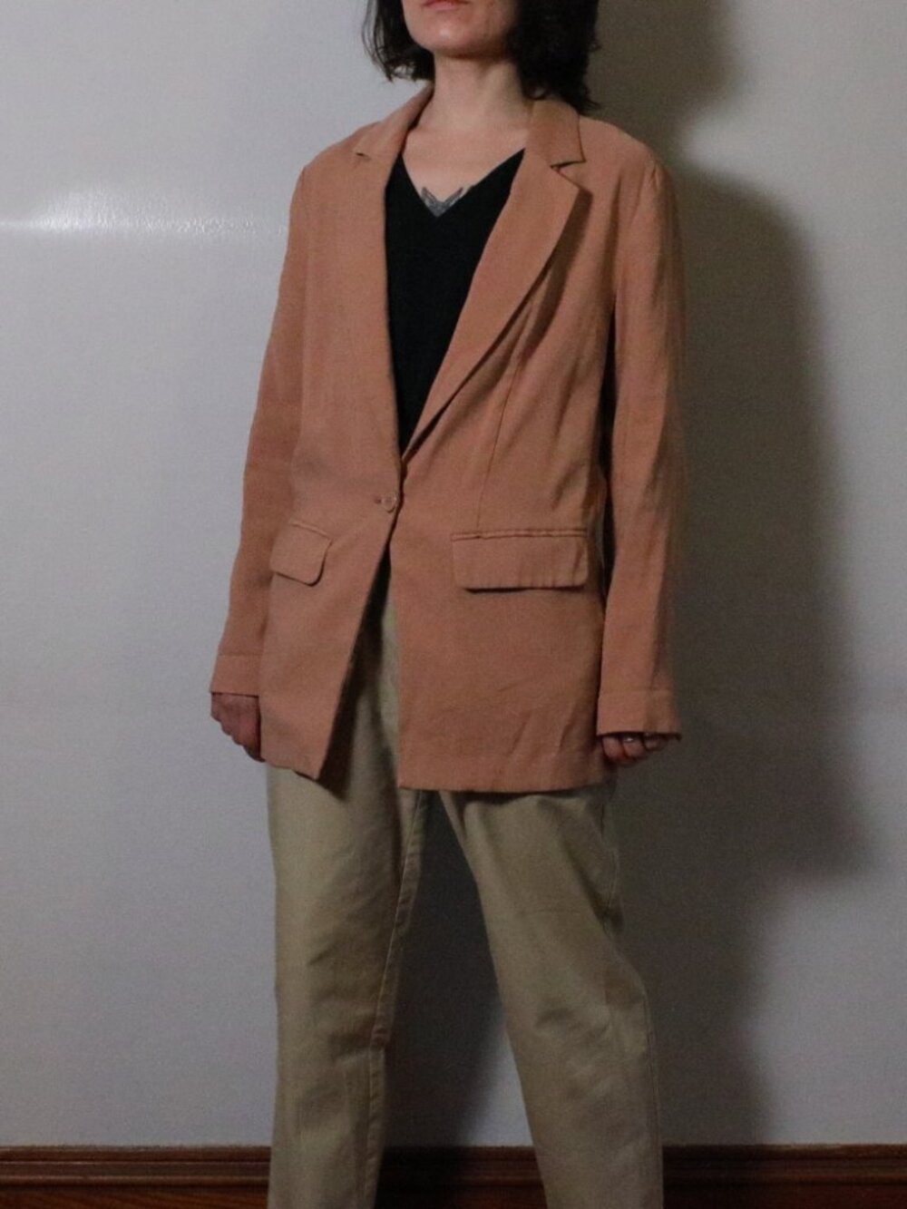 Open Edit Oversized Blazer XXS Dusty Rose